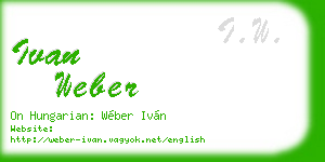 ivan weber business card