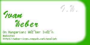 ivan weber business card